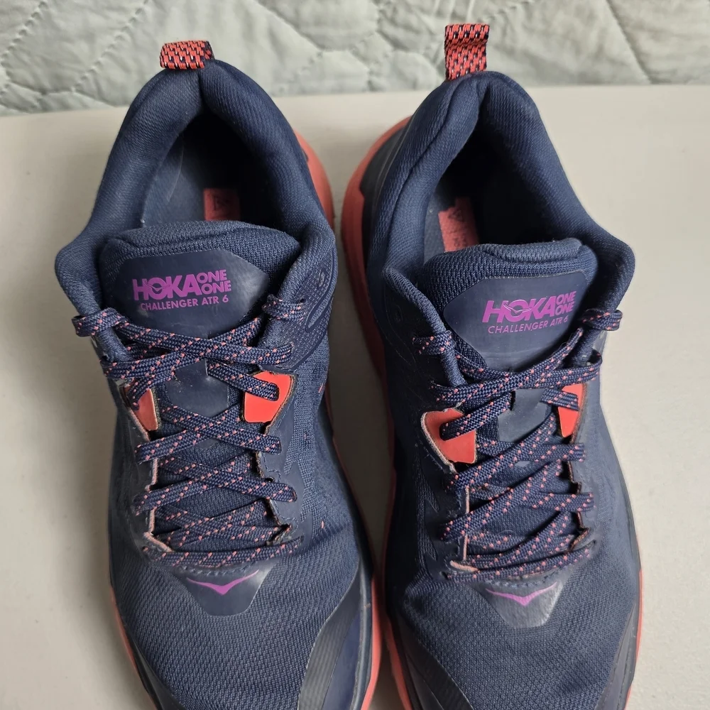 Hoka One One Challenger ATR 6 Trail Running Sneakers Shoes Women's Purple blue